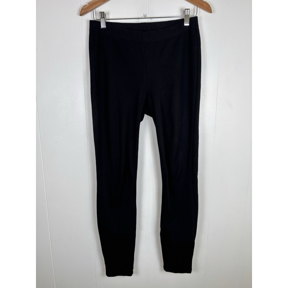 Eileen Fisher Womens XS Black Leggings Viscose Knit Slim High Rise Stretch Pants